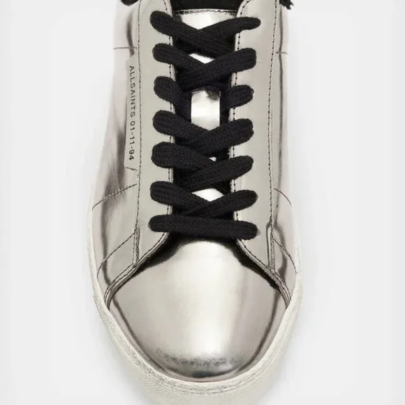 ALLSAINTS Women's Sheer Metallic Sneaker Mules missing lid - Picture 2 of 9